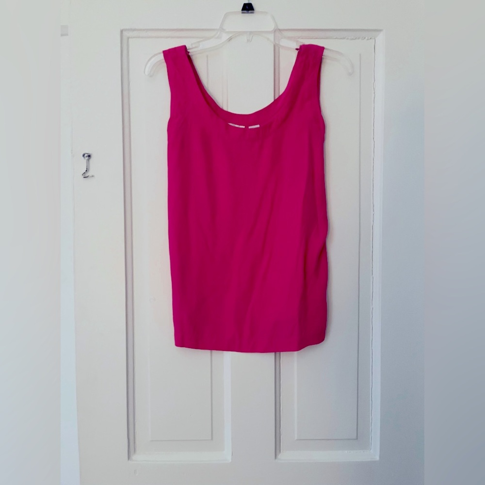 Hot Pink Ann Taylor 100% Silk Tank